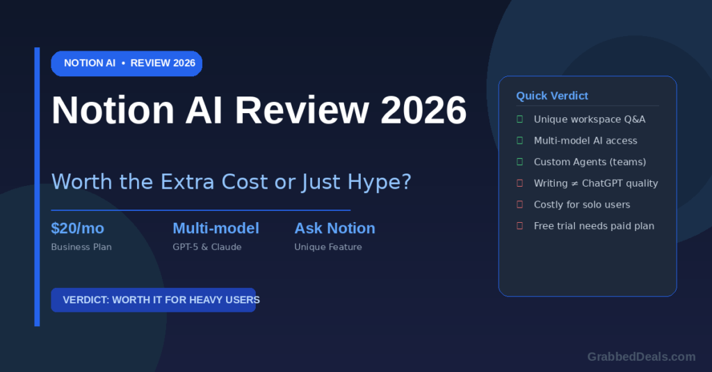 Author bio: The GrabbedDeals team covers AI tools, smartphones, laptops, and tech deals for readers across the UK, US, and Europe. Our reviews are independent, hands-on, and updated regularly.