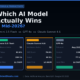 A comparison scorecard infographic titled Which AI Model Actually Wins in Mid-2026? on GrabbedDeals.com, displaying side-by-side metric columns for Gemini 3.5 Flash, Claude Sonnet 4.6, and GPT-4o. The layout tracks benchmark fields including Intelligence Index, specialized testing matrices like MCP Atlas (83.6%) and SWE-Bench (79.6%), output tokens-per-second speed limits, and per-million token input prices.